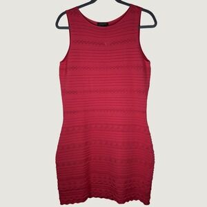 Lauren Ralph Lauren Dress Size XL Coral Lined Ribbed Sleeveless Pullover Bodycon